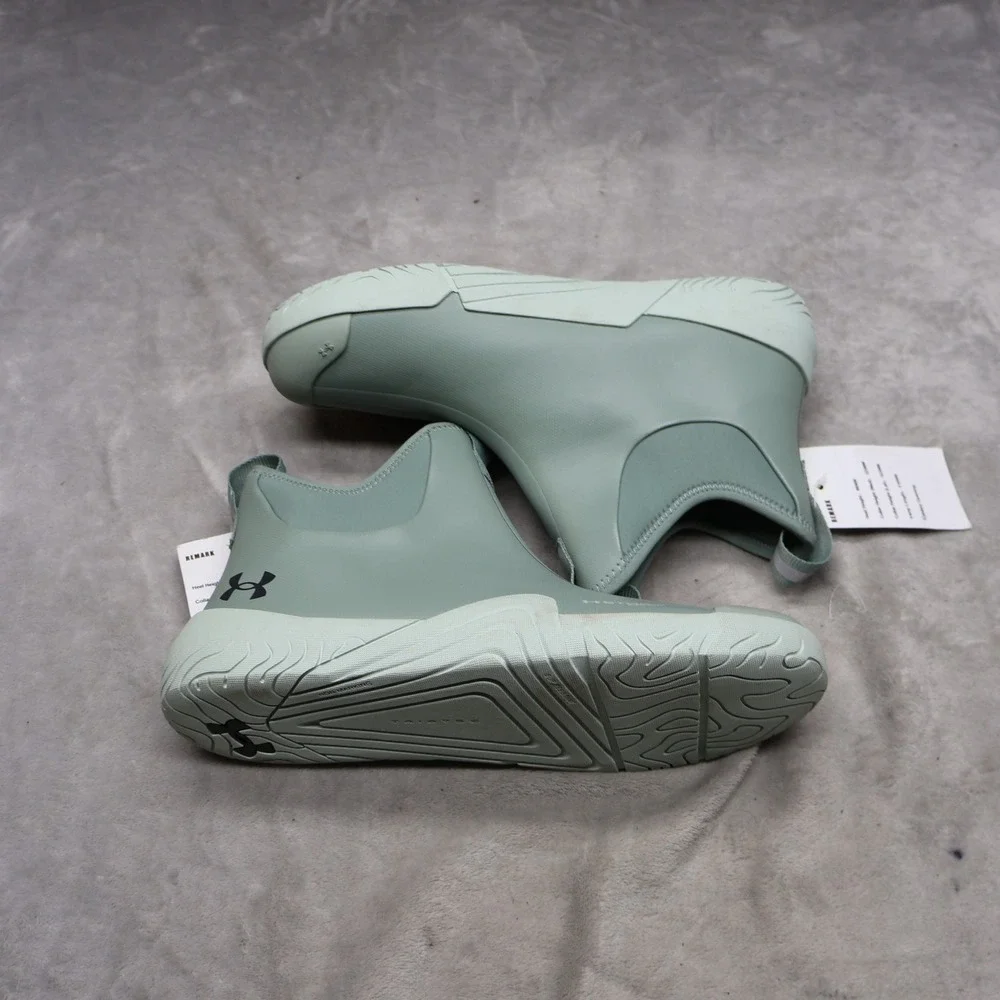 Under Armour Mens 9 Deck Boots Green Charged Shoreman Storm Proof Slip On NWD‎